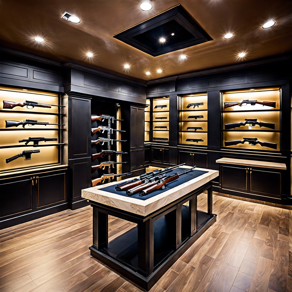 sharpshooters boutique elegant firearms and custom fittings in a boutique setting