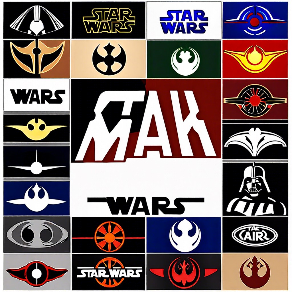 different star wars logos through the years