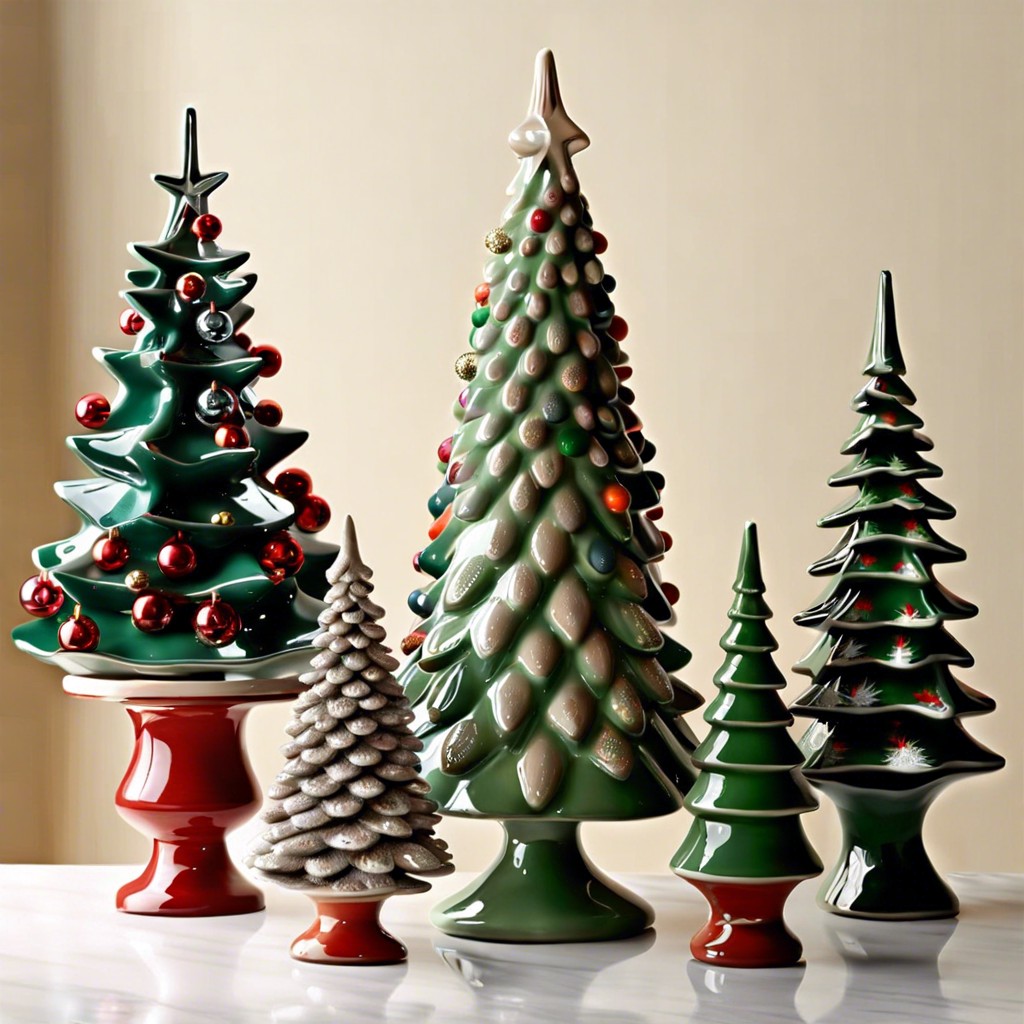 history of ceramic christmas trees